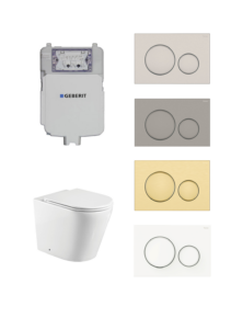 Geberit Sigma 8 Isabella Rimless In Wall Cistern Toilet Suite Colour Buttons