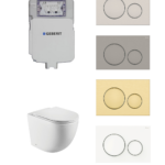 Geberit Sigma 8 Koko In Wall Cistern Toilet Suite Gloss White Colour Button
