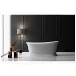 Ovia Westminster 1700mm Matte White Free Standing Bath NO Overflow