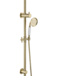 Modern National Montpellier Traditional Brushed Bronze Multifunction Shower Rail 2 in 1
