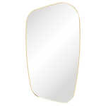 Fienza Capriccio Urban Brass Asymmetrical Framed Mirror 650W x 1200H mm