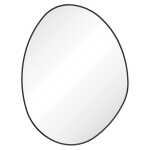 Fienza Pebble Matte Black Asymmetrical Framed Mirror, 700 x 920mm