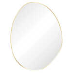 Fienza Pebble Urban Brass Asymmetrical Framed Mirror, 700 x 920mm