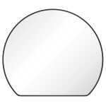 Fienza Sunrise Matte Black Round Framed Mirror 800W x 690H mm