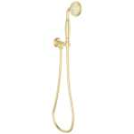 Ikon Federation Clasico Hand Shower On Wall Outlet Bracket Brushed Gold