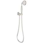 Ikon Federation Clasico Hand Shower On Wall Outlet Bracket Brushed Nickel