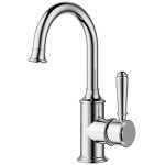 Ikon Federation Clasico Gooseneck Basin Mixer Brass Handle Chrome - Clearance