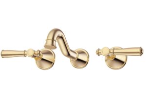 Ikon Federation Clasico Bath Set Brass Handle Brushed Gold - Clearance