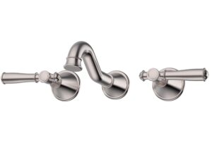 Ikon Federation Clasico Bath Set Brass Handle Brushed Nickel - Clearance