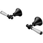 Ikon Clasico Wall Top Assemblies Ceramic Handle Matte Black - Clearance
