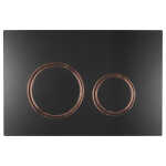 Geberit Sigma 21 Flush Plate Button Matt Black, Red Gold Trim