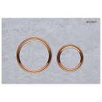 Geberit Sigma 21 Flush Plate Button Concrete Look, Red Gold Trim, Fingerprint Resistant