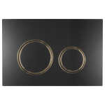 Geberit Sigma 21 Flush Plate Button Matt Black, Brass Trim