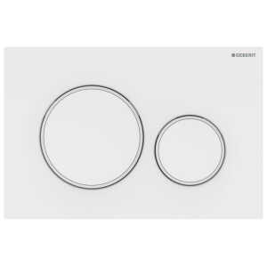 Geberit Sigma 20 Matte White Round Button In Wall