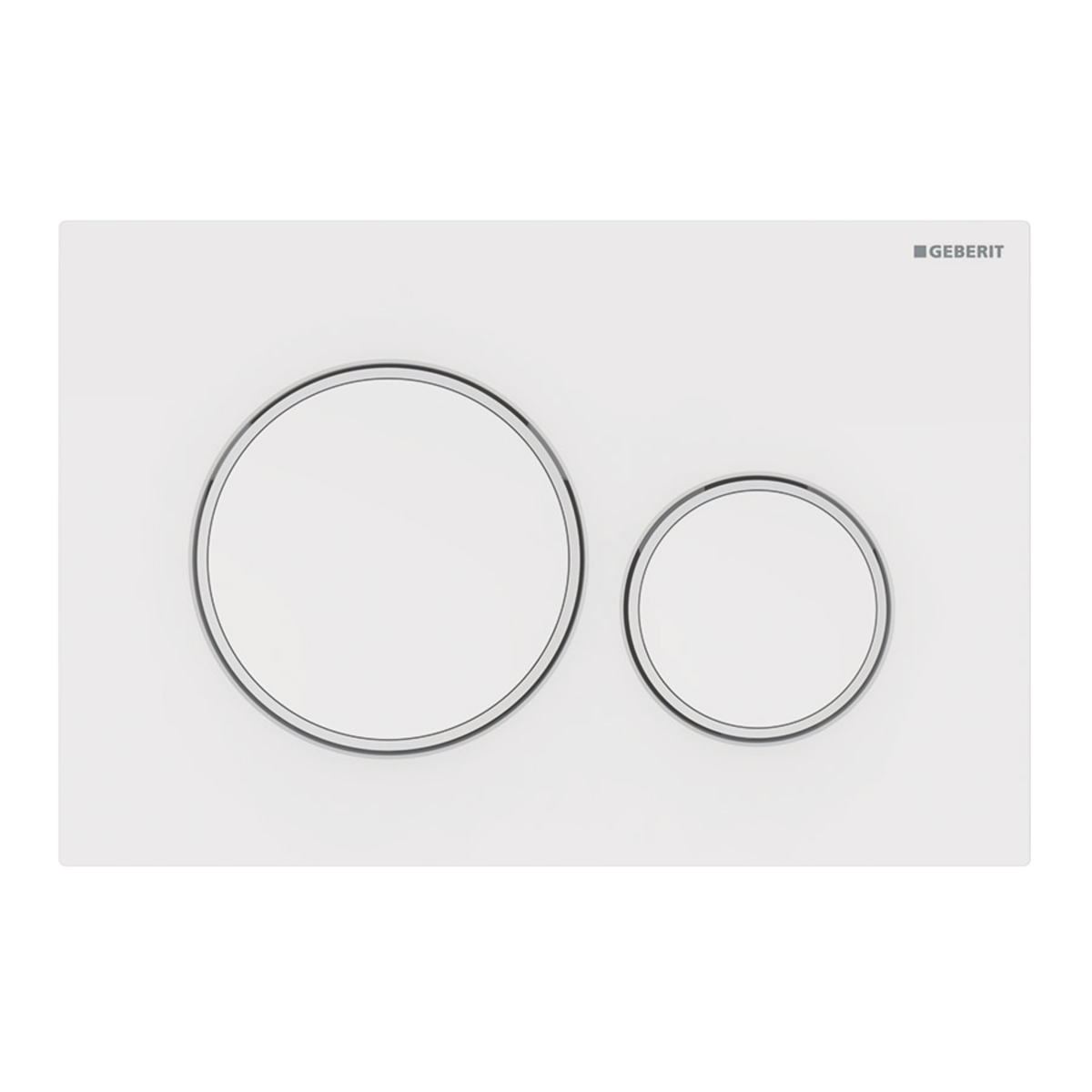 Geberit Sigma 20 Matte White Round Button In Wall