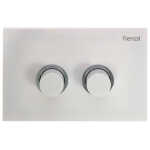 R&T Gloss White Raised Care Flush Buttons