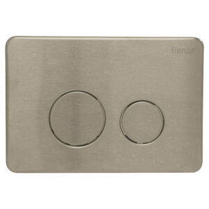 R&T PVD Brushed Nickel Round Button Flush Plate