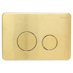 R&T PVD Urban Brass Round Button Flush Plate