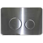 R&T Brushed Stainless Steel Round Button Flush Plate