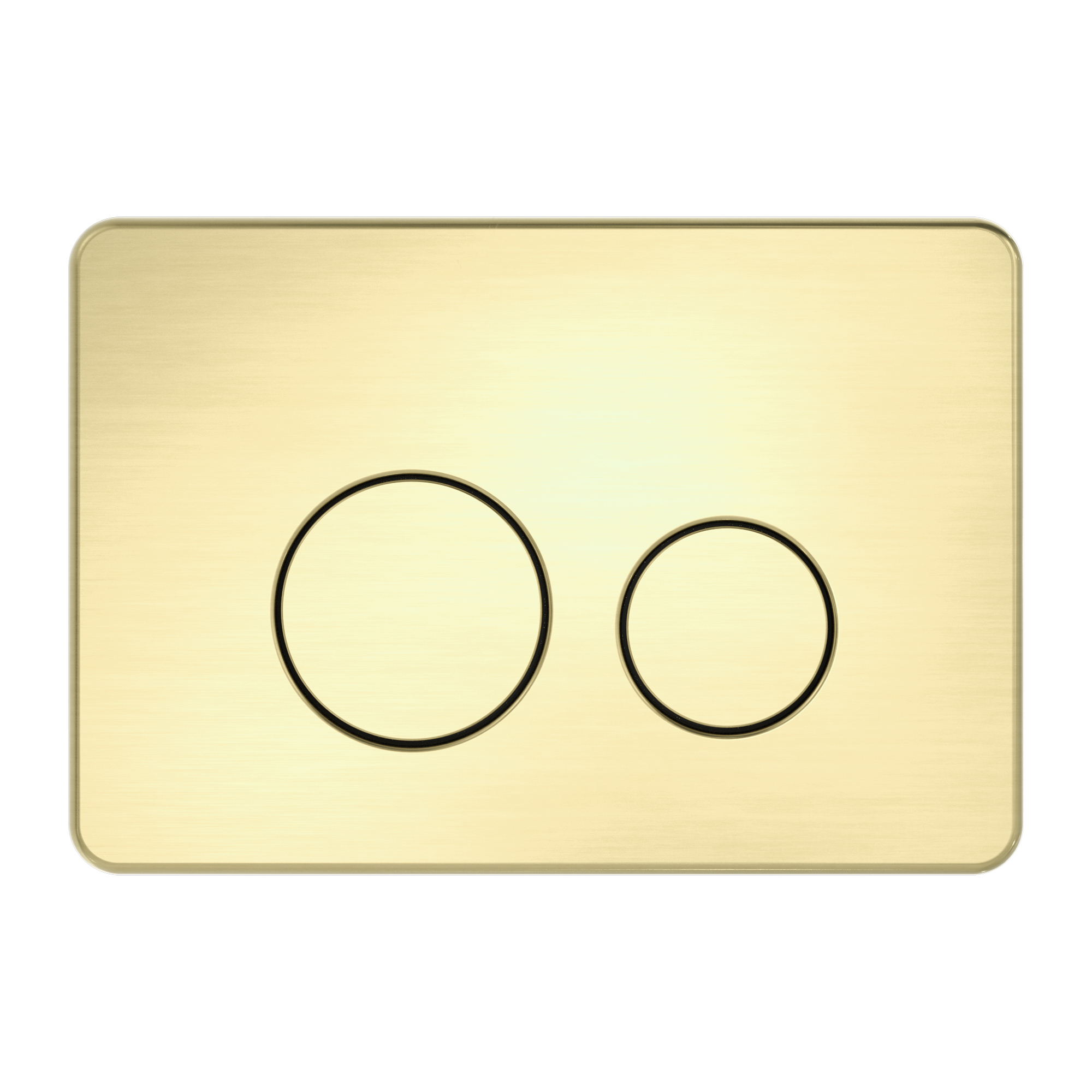 Nero In Wall Toilet Cistern Button R and T Brushed Gold