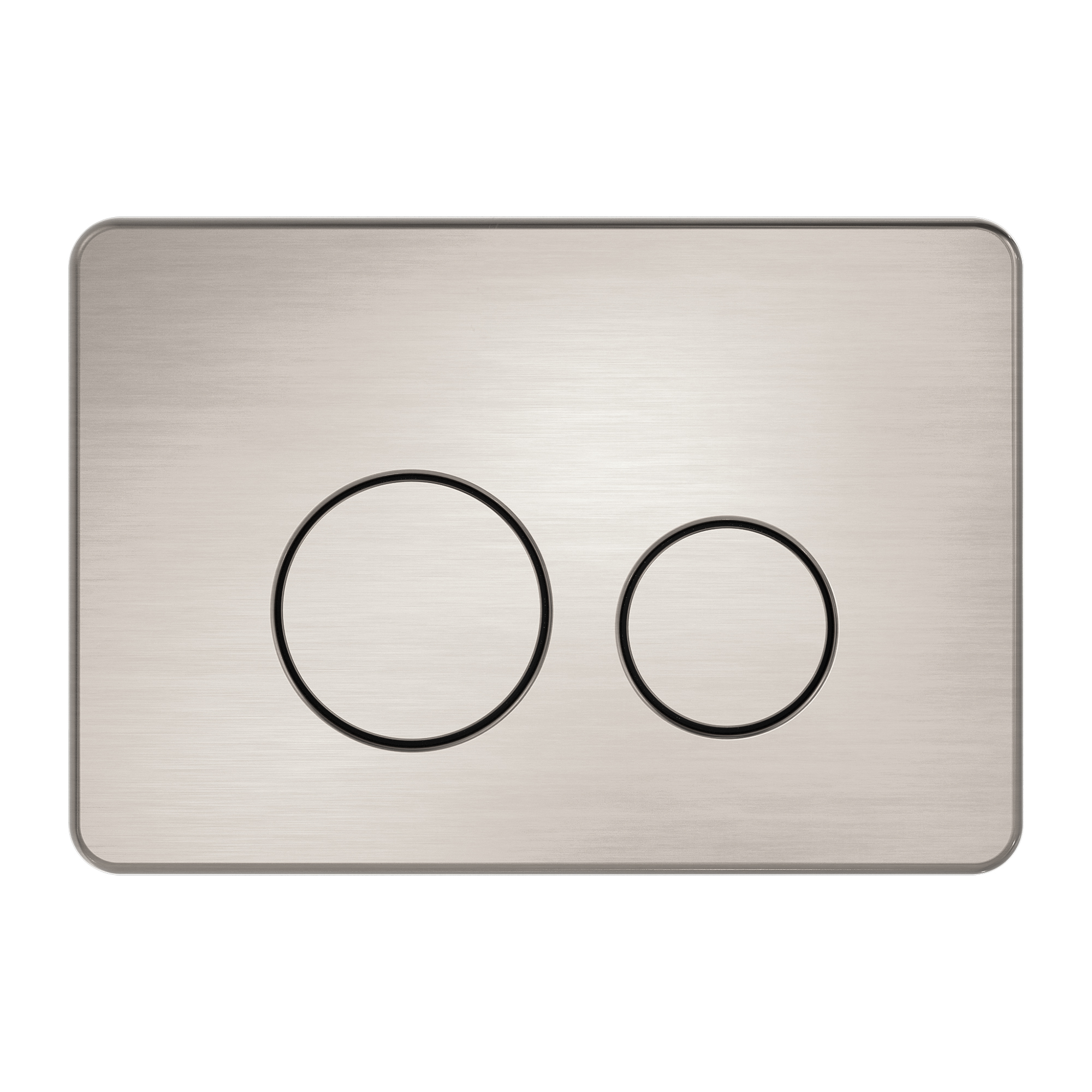 Nero In Wall Toilet Cistern Button R and T Brushed Nickel