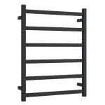 BS48MB Matt Black Square Ladder Heated Towel Rail