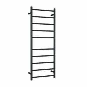 SR19MB Matt Black Round Ladder Heated Towel Rail