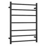 SR44MB Matt Black Round Ladder Heated Towel Rail