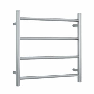 SRB25M Brushed Straight Round Ladder Heated Towel Rail