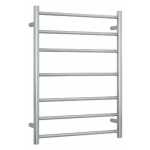 SRB44M Brushed Straight Round Ladder Heated Towel Rail