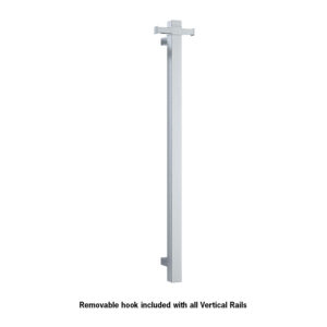 VS900SH Square Vertical Single Bar Heated Towel Rail