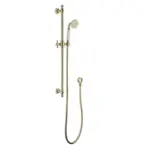 Modern National Bordeaux Traditional Brushed Bronze Gold Hand Shower on Rail Set