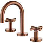 Modern National Cross Handle Ryker Basin Set 1/4 Turn Champagne