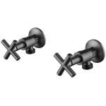 Modern National Cross Handle Ryker Washing Machine Set 1/4 Turn Gun Metal