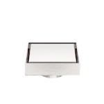 Nero 100mm Square Tile Insert Floor Waste 50mm Outlet Brushed Nickel