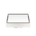 Nero 130mm Square Tile Insert Floor Waste 80mm Outlet Brushed Nickel