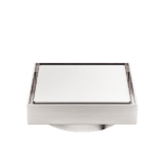 Nero 130mm Square Tile Insert Floor Waste 100mm Outlet Brushed Nickel
