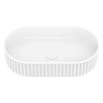 Fienza Minka Pill Oval Solid Surface Above Counter Basin, Matte White
