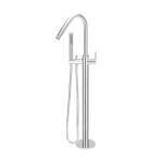 Meir Round Paddle Freestanding Bath Spout and Hand Shower Polished Chrome