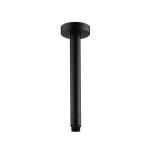 Aquaperla Round Black Ceiling Shower Arm 200mm