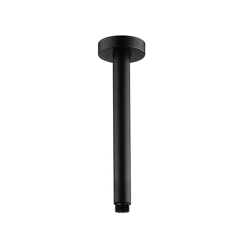 Aquaperla Round Black Ceiling Shower Arm 400mm