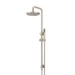 Meir 2 in 1 Twin Round Combination Shower Rail 200mm Rose & Hand Shower Champagne