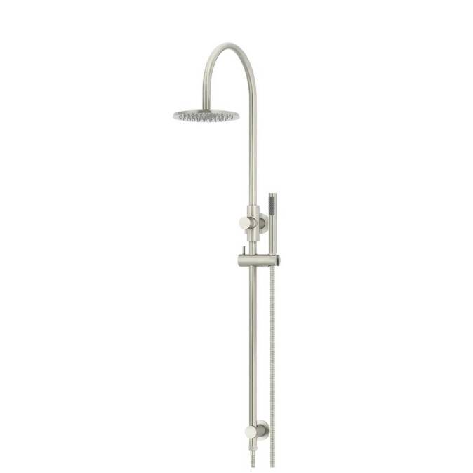 Meir-Round-Gooseneck-Shower-Set-with-200mm-Rose,-Single-Function-Hand-Shower-Brushed-Nickel
