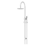 Meir Round Gooseneck Shower Set with 200mm Rose, Single-Function Hand Shower Polished Chrome