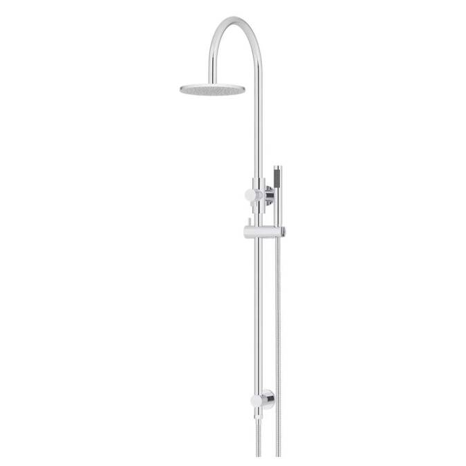 Meir-Round-Gooseneck-Shower-Set-with-200mm-Rose,-Single-Function-Hand-Shower-Chrome