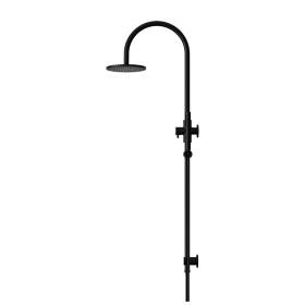 Meir-Round-Gooseneck-Shower-Set-with-200mm-Rose,-Single-Function-Hand-Shower-Matte-Black_02