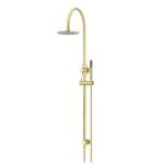 Meir Round Gooseneck Shower Set with 200mm Rose, Single-Function Hand Shower Tiger Bronze