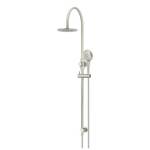 Meir Round Gooseneck Shower Set with 200mm Rose, Three-Function Hand Shower Brushed Nickel