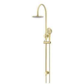 Meir-Round-Gooseneck-Shower-Set-with-200mm-Rose,-Three-Function-Hand-Shower-Tiger-Bronze