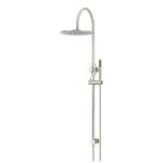 Meir Round Gooseneck Shower Set with 300mm Rose, Single-Function Hand Shower Brushed Nickel